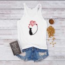Dames tanktop met kattenprint 2