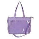 Dames tas met doorzichtige voorkant Zak met rits Twee handvatten en een lange schouderband Canvas en nylon 37 x 28,5 x 8 cm 6
