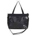 Dames tas met doorzichtige voorkant Zak met rits Twee handvatten en een lange schouderband Canvas en nylon 37 x 28,5 x 8 cm 2