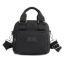 Dames textiele handtas voor in de hand en over de schouder 22 x 20 x 13 cm Afneembare verstelbare schouderband Voorvak met rits Nylon 1
