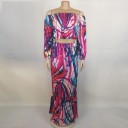 Dames top met lange mouwen en rok B1041 1