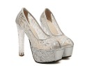 Dames transparante platform pumps J1756 11