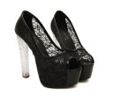 Dames transparante platform pumps J1756 9