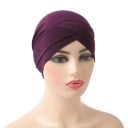 Dames turban met kruisontwerp van lycra elastische hoofdbedekking voor dagelijks gebruik, sociale gelegenheid 13