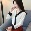 Dames tweekleurige blouse 6