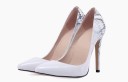 Dames two-tone pumps met slangenmotief 2
