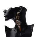 Dames veer oorbellen G1255 2