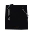 Dames vierkante schoudertas Handtas Handvatten met metalen kettingen Kunstleer PU Minimalistisch plat ontwerp 25 x 28 x 10 cm 8