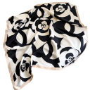 Dames vierkante sjaal 90 x 90 cm Bloemenpatroon Lichte elegante accessoire van polyester Stijlvolle sjaal met fijn bloemenmotief voor dagelijks en feestelijk gebruik 7