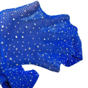 Dames visnetpanty&#39;s met diamantjes en strass steentjes. Glanzende nylonkousen met kristallen. Modieuze visnetkousen voor feestjes. 6