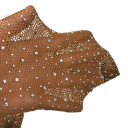 Dames visnetpanty&#39;s met diamantjes en strass steentjes. Glanzende nylonkousen met kristallen. Modieuze visnetkousen voor feestjes. 8