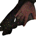 Dames visnetpanty&#39;s met diamantjes en strass steentjes. Glanzende nylonkousen met kristallen. Modieuze visnetkousen voor feestjes. 12