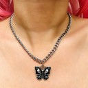 Dames vlinder ketting D393 1