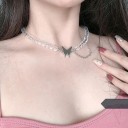 Dames vlinder ketting D57 11