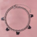 Dames vlinder ketting G745 14