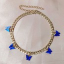 Dames vlinder ketting G745 18