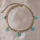Dames vlinder ketting G745 19