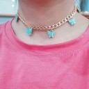 Dames vlinder ketting G745 1