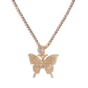 Dames vlinderketting met strass steentjes 3
