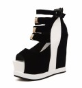 Dames wedge schoenen met gespen 10