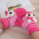Dames winterhandschoenen met dierenprint 8