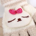 Dames winterhandschoenen met dierenprint 3