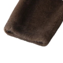 Dames winterjas bont Universele maat Warme polyester jas met zakken V-hals Elegante zachte winterjas 6