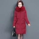 Dames winterjas met bont P2140 6