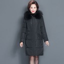 Dames winterjas met bont P2140 4