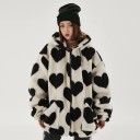 Dames winterjas met hartjes F1047 1