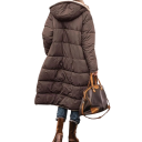 Dames winterjas Omkeerbaar met bont Ritssluiting Kapuze Polyester nylon Warme comfortabele jas 2-in-1 Stijlvolle wintermantel voor koude periodes 7