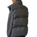 Dames wintervest met col en rits Effen warm vest van katoen en polyester Stijlvol vest voor koude winterdagen 13