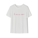 Dames wit T-shirt met opdruk A1223 5