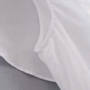 Dames witte blouse met asymmetrische volant van de mouw naar de zijkant Korte mouwen Ronde halslijn Golvend onderrand Katoen en polyester 6