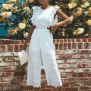 Dames witte kanten jumpsuit 1