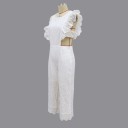 Dames witte kanten jumpsuit 3