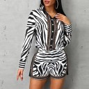 Dames zebraprint shirt en short 1