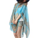 Dames zomer poncho P357 6