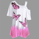 Dames zomertop met vlinders 5