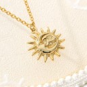 Dames zon en maan ketting D184 6