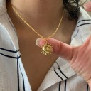 Dames zon en maan ketting D184 1