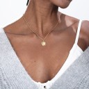 Dames zon en maan ketting D184 3