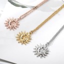 Dames zon en maan ketting D184 5
