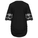 Dames zwarte blouse in grote maten 4