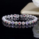 Damesarmband met gekleurde stenen H66 5