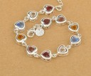 Damesarmband met gekleurde stenen H75 1