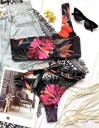 Damesbikini met bloemen P558 2