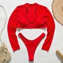 Damesbikini met lange mouwen P623 6