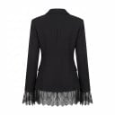Damesblazer met kantafwerking Op twee knopen Met revers Getailleerde pasvorm Polyester Voor op kantoor en sociale evenementen 13