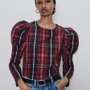 Damesblouse met pofschouders 1